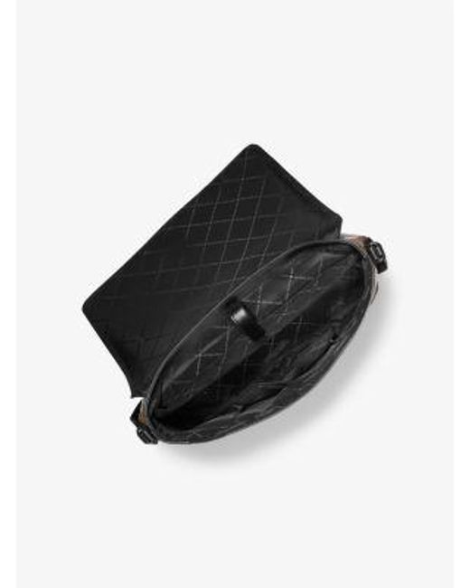 Michael Kors Gray Cyrus Medium Snake Embossed Messenger Bag for men