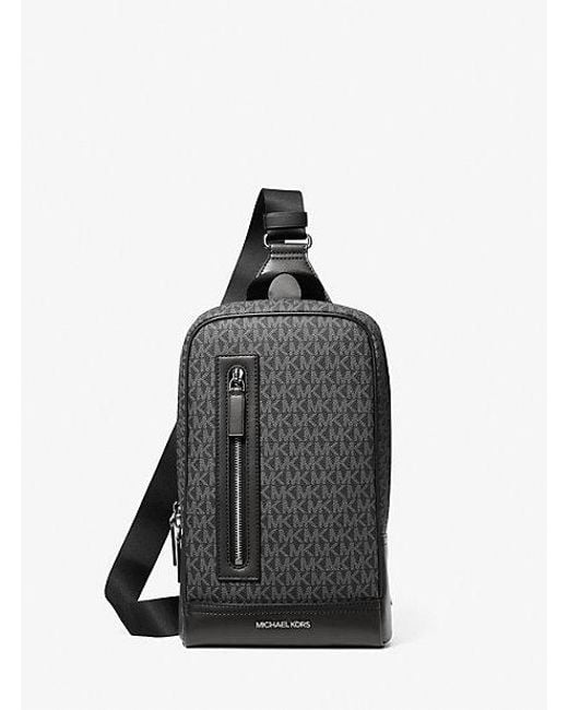 Michael Kors Black Cooper Signature Logo Sling Pack for men