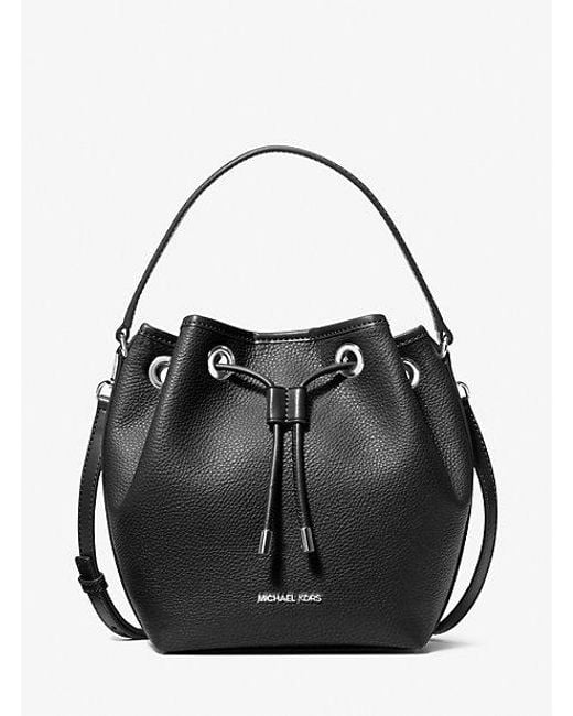 Michael Kors Black Avery Medium Bucket Messenger Bag