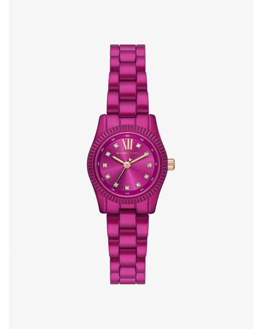 Michael Kors Pink Mk Limited-Edition Petite Lexington-Tone Watch
