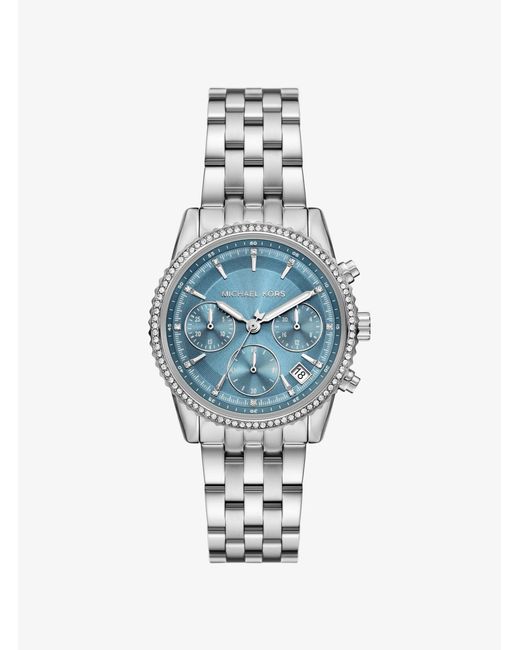 Michael Kors Blue Mk Mini Bryant-Tone Watch