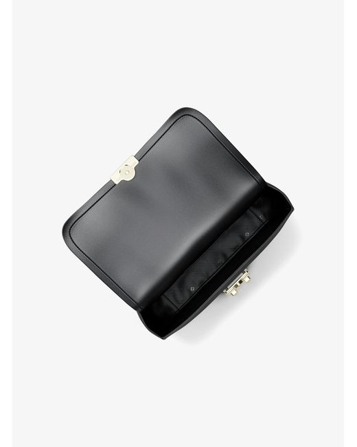 MICHAEL Michael Kors Black Mk Tribeca Large Pebbled Leather Shoulder Bag