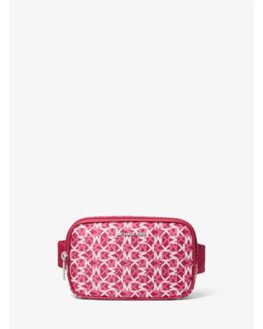 Michael Kors Pink Khai Small Logo Printed Sling Pack
