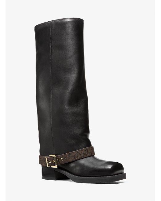 Mkbota Colby De Piel Con Logotipo Michael Kors de color Black