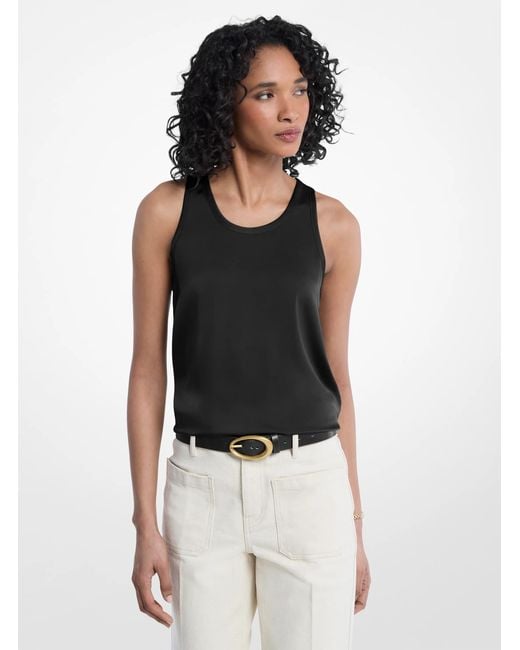 Michael Kors Black Satin Tank Top