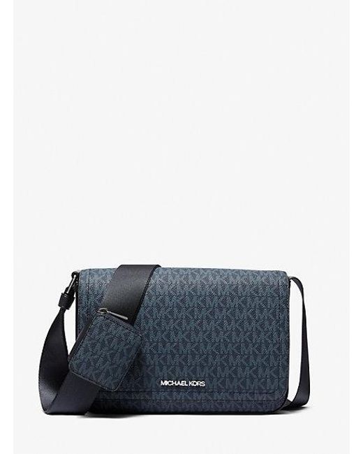 Michael Kors Blue Cooper Mini Signature Logo Crossbody Bag With Pouch for men