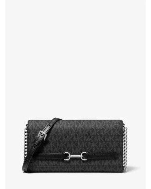 Michael Kors Gray Carson Large Signature Logo Convertible Crossbody Bag