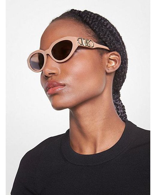 Michael Kors Black Empire Oval Sunglasses