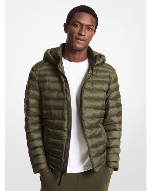 Michael Kors Green Packable Quilted Puffer Jacket for men