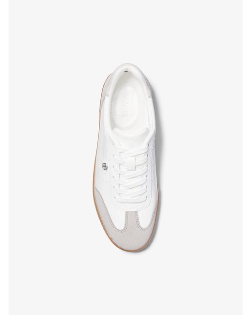 MICHAEL Michael Kors White Scotty Leather Sneaker