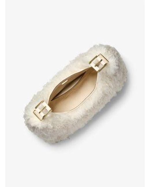 MICHAEL Michael Kors Natural Mk Nolita Large Faux Shearling Shoulder Bag