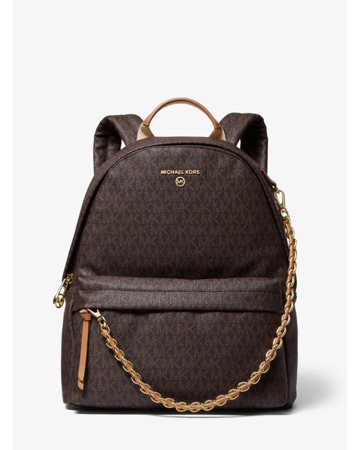 Michael Kors Canvas Slater Medium Logo Backpack | Lyst