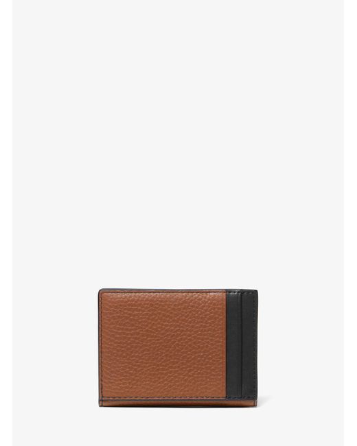 Michael Kors White Hudson Pebbled Leather Bifold Wallet for men
