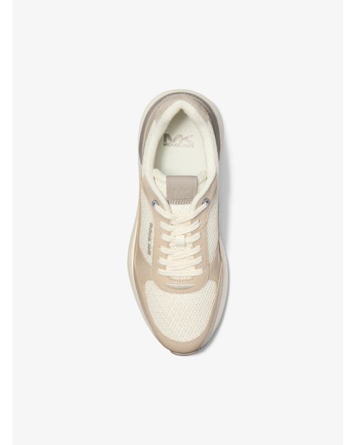 Michael Kors Natural Mk Trevor Mixed-Media Trainer for men