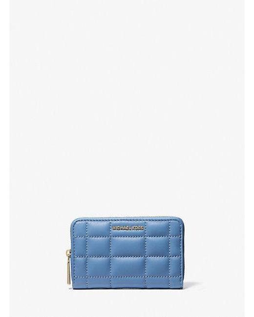 MICHAEL Michael Kors Blue Mk Small Quilted Leather Wallet