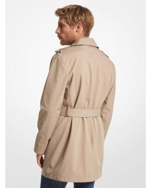 Michael Kors Natural Woven Trench Coat for men