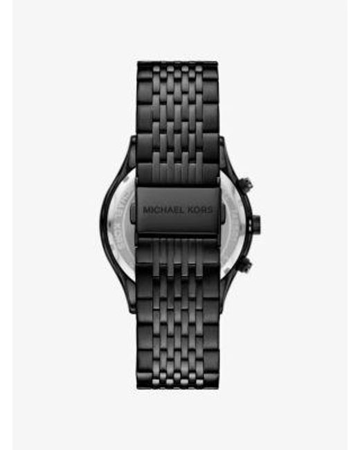 Michael Kors Black Oversized Aspyn-Tone Watch for men