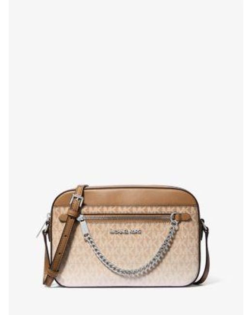 Michael Kors Gray Jet Set Large Ombré Signature Logo Crossbody Body