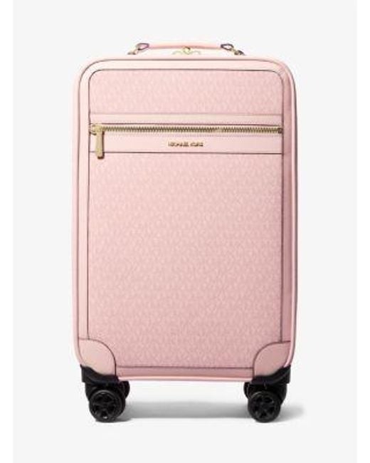 Michael Kors Pink Jet Set Travel Small Signature Logo Suitcase