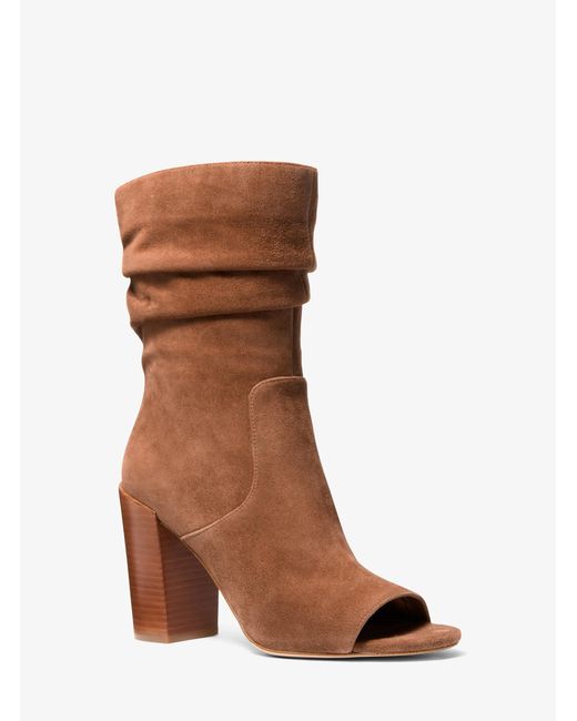 MICHAEL Michael Kors Brown Mk Shayna Suede Boot
