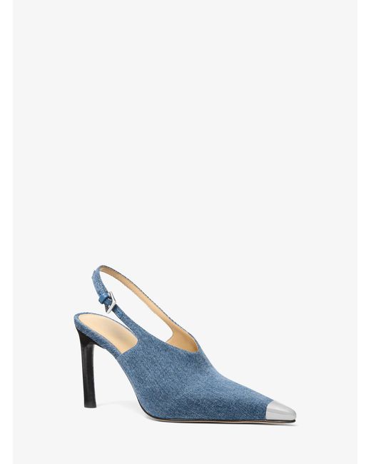 MICHAEL Michael Kors Blue Mk Kasia Denim Slingback Pump