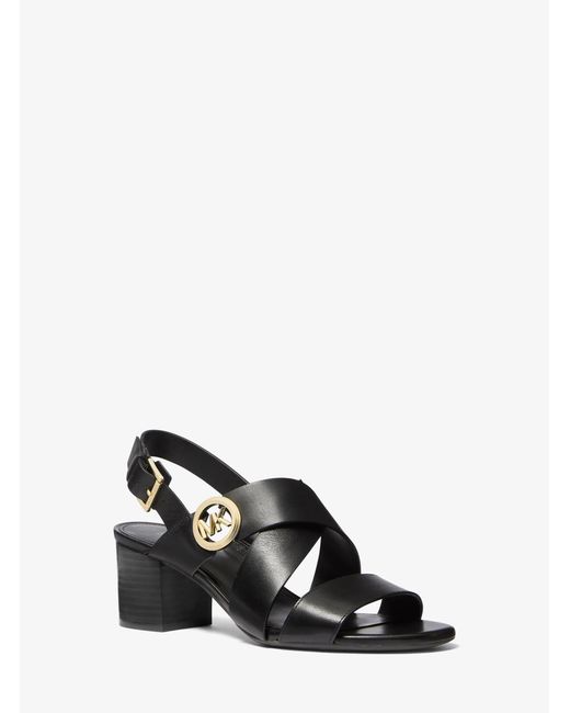 MICHAEL Michael Kors White Mk Vera Leather Sandal
