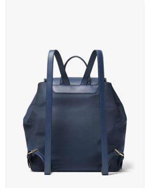 Michael Kors Blue Mk Cara Large Nylon Backpack