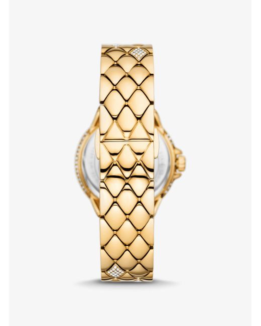 Mini montre Camille dorée avec pierres pavées Michael Kors en coloris Metallic