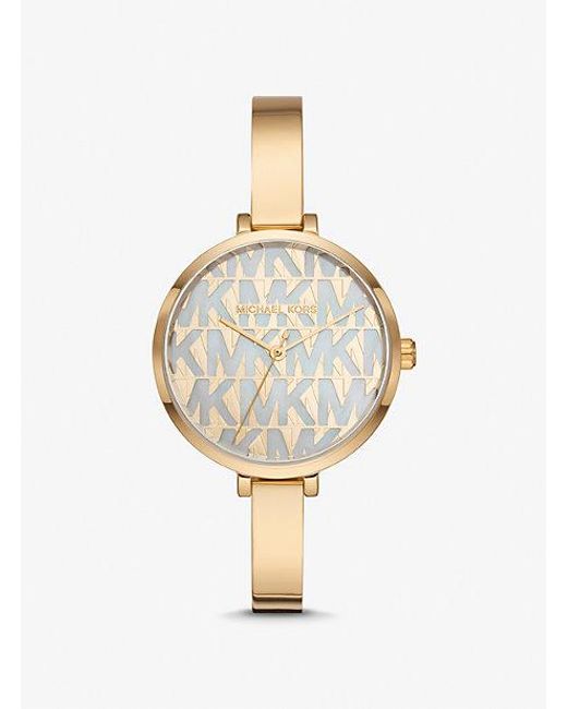 Michael Kors White Naia Gold-tone Logo Watch