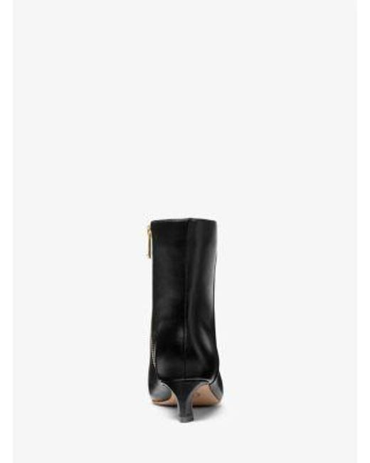 Michael Kors White Cosmo Leather Kitten Boot
