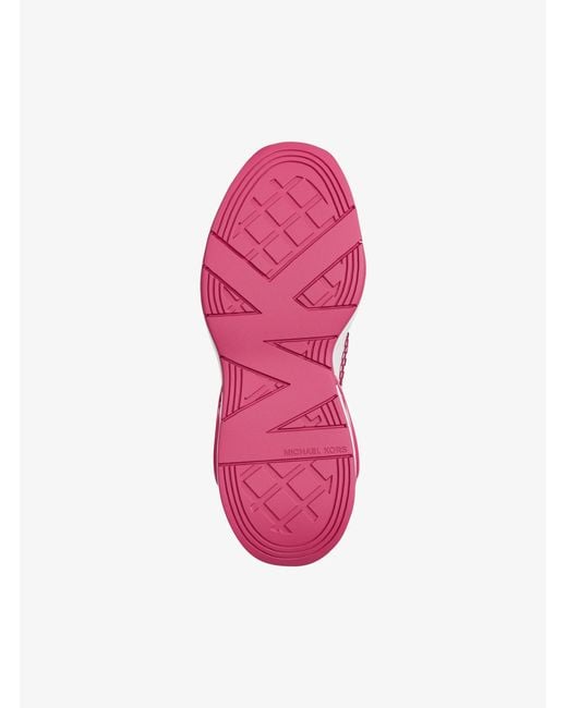 MICHAEL Michael Kors Pink Mk Toni Mixed-Media Trainers