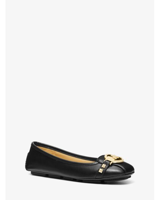 Michael Kors Outlet White Mk Fulton Studded Moccasin