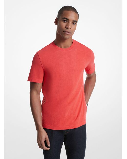 T-shirt in cotone di Michael Kors in Red da Uomo