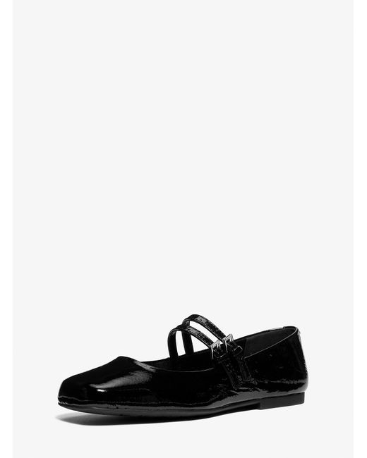 MICHAEL Michael Kors White Matilda Patent Flex Ballet Flat