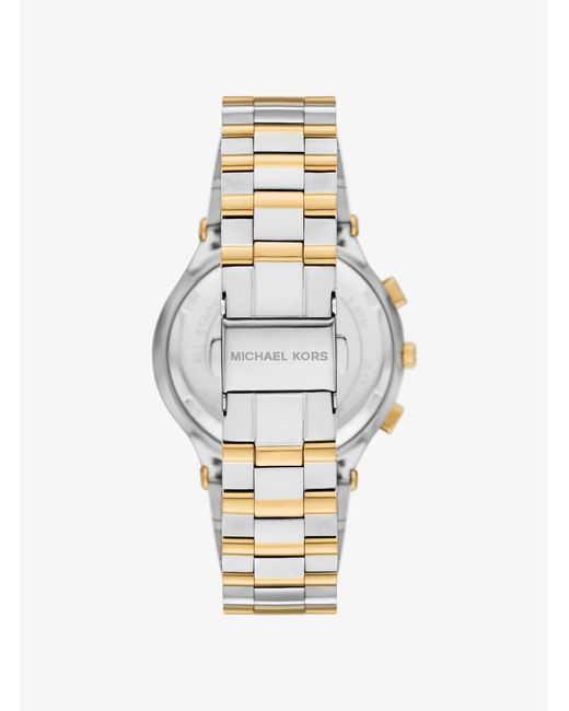 Michael Kors White Mk Billie Two-Tone Stainless Steel Watch