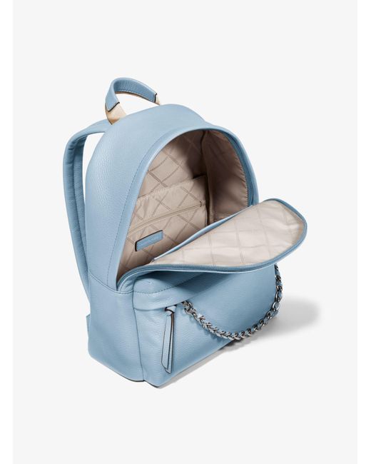 michael kors blue leather backpack