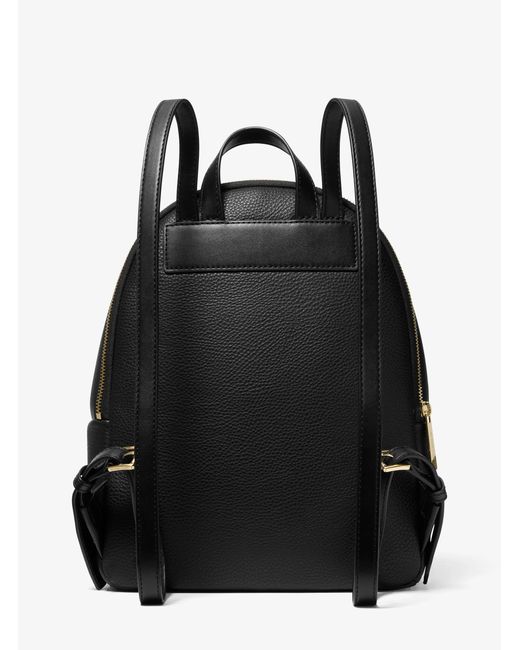 Michael Kors Outlet Black Mk Erin Medium Backpack