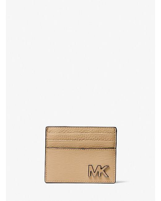 Michael Kors Natural Hudson Leather Card Case for men