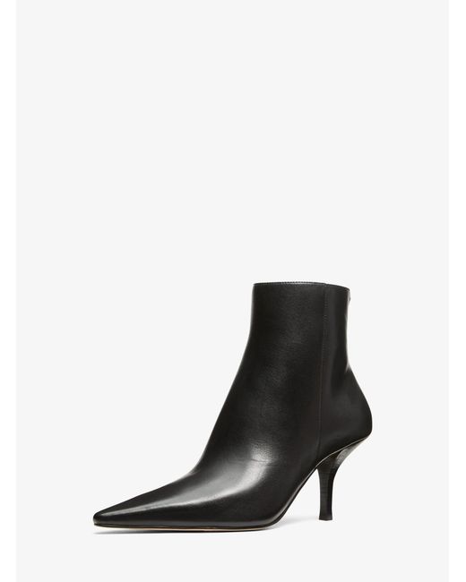 MICHAEL Michael Kors White Mk Selina Leather Ankle Boot