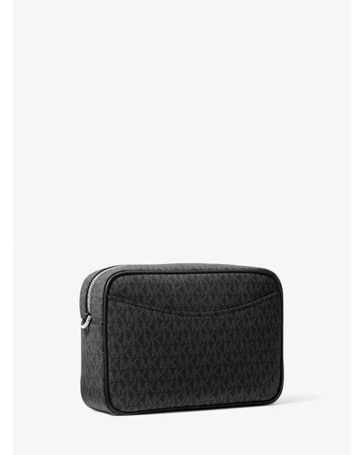 Michael Kors Black Bev Large Signature Logo Crossbody Bag