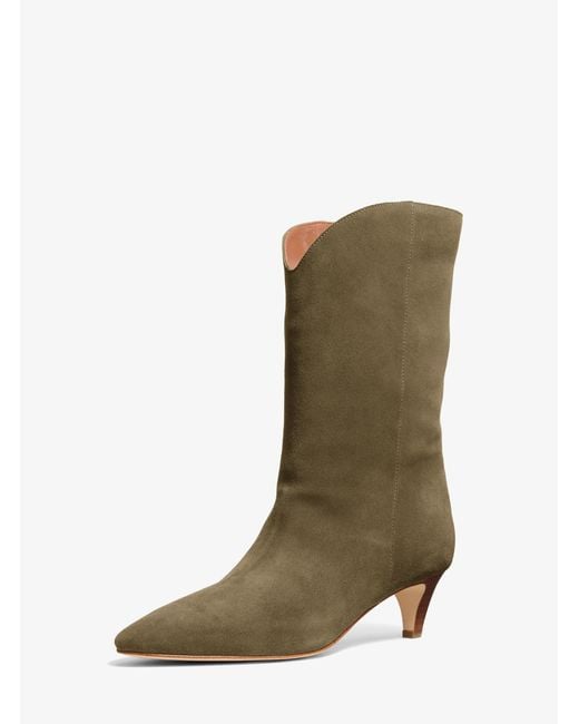 Michael Kors Green Daniela Suede Boot