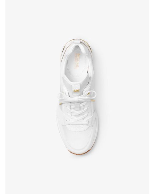 Michael michael kors store georgie embossed leather trainer