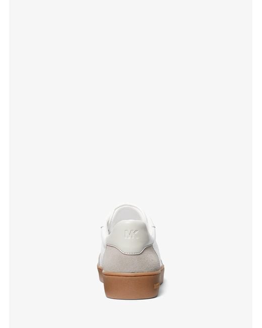 MICHAEL Michael Kors White Scotty Leather Sneaker