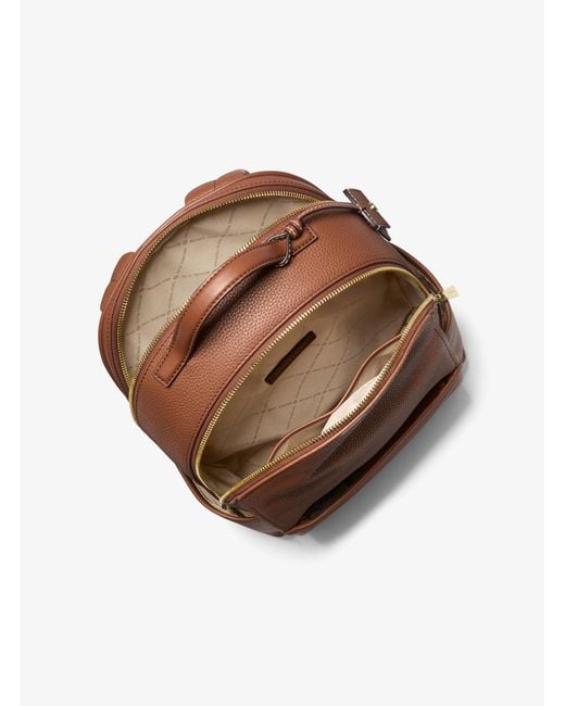Michael Kors Brown Sable Medium Pebbled Leather Backpack
