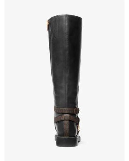 MICHAEL Michael Kors Brown Mk Abigail Leather Riding Boot