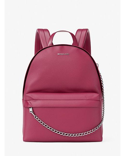 Michael Kors Red Slater Medium Backpack