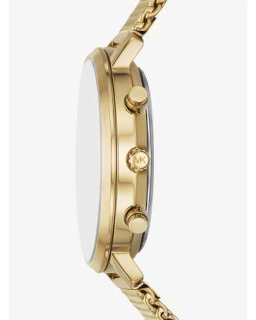 Michael Kors Metallic Mk Oversized Blake-Tone Mesh Watch for men
