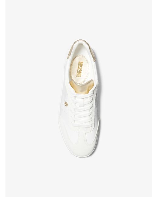 MICHAEL Michael Kors White Mk Scotty Leather Trainers