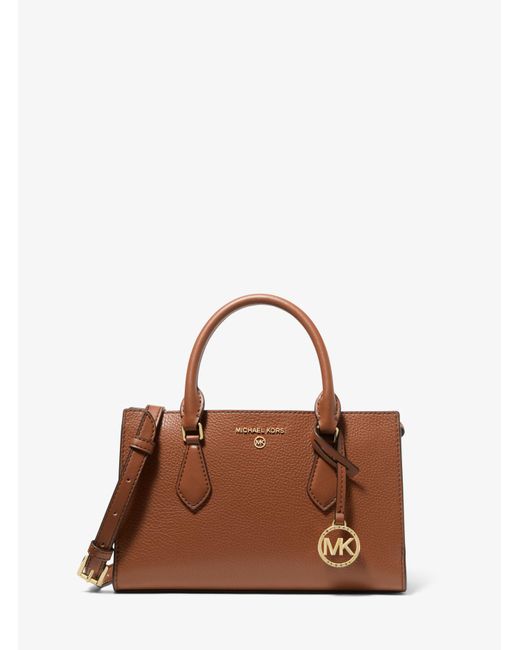 Michael Kors Valerie Small Pebbled Leather Satchel | Lyst