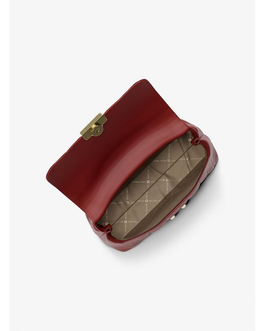 Mk Sac Tribeca De Taille Moyenne En Cuir Matelassé MICHAEL Michael Kors en coloris Red